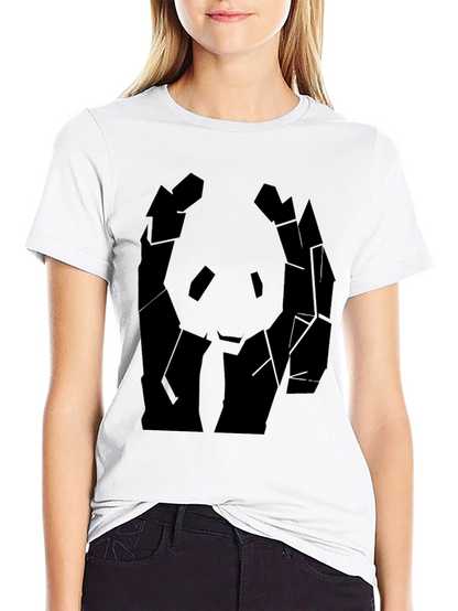 Geometric Panda Graphic Tee - Mens Black T-Shirt