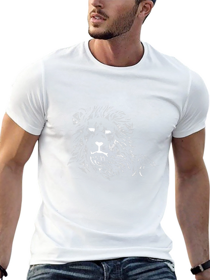 Lion Graphic Black T-Shirt - Casual Style