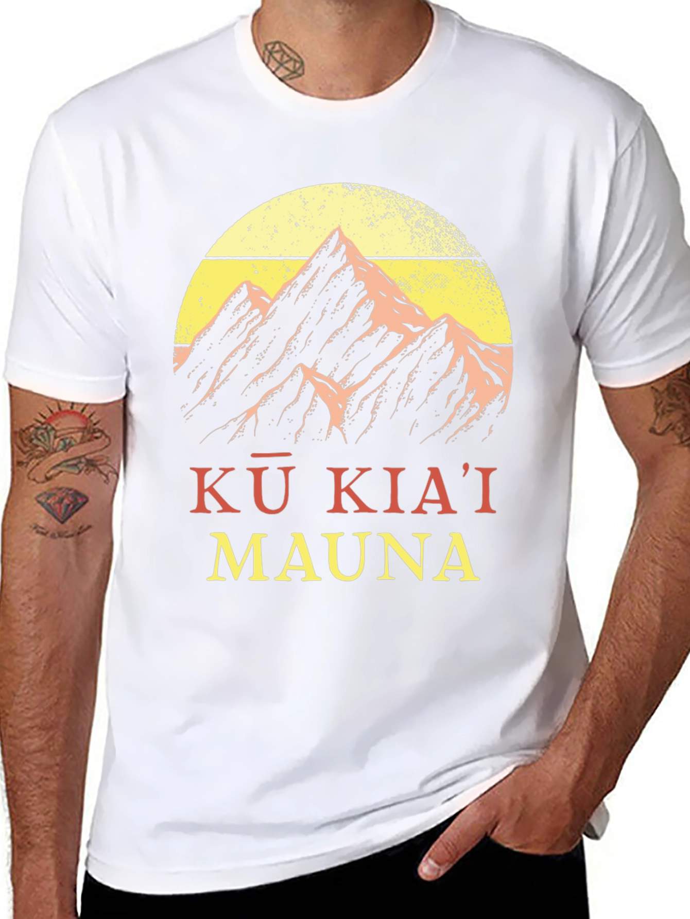 Kū Kiaʻi Mauna Graphic Tee - Mountain Design