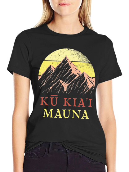 Kū Kiaʻi Mauna Graphic Tee - Mountain Design