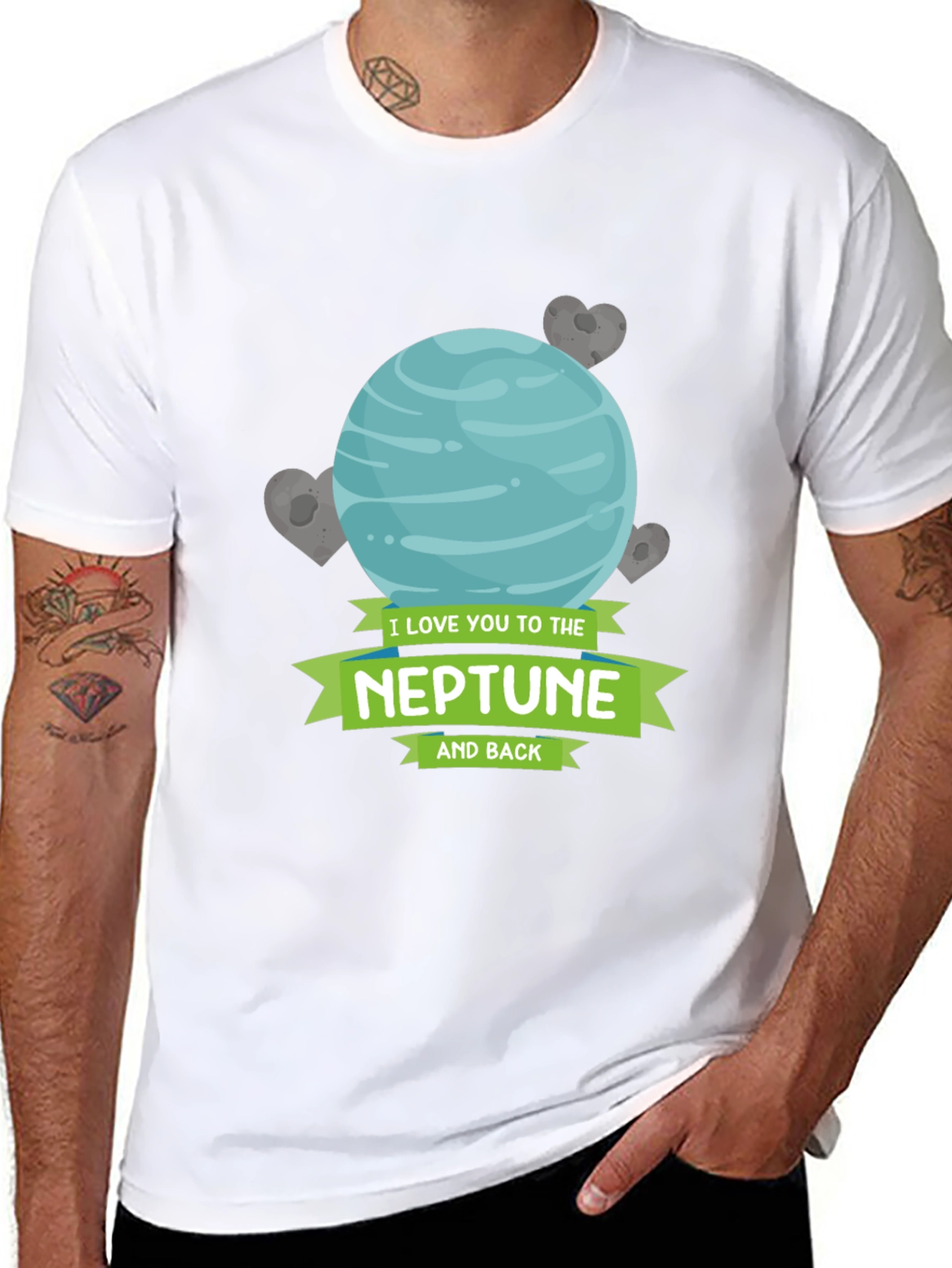 Neptune Love T-Shirt - Space Romance Tee