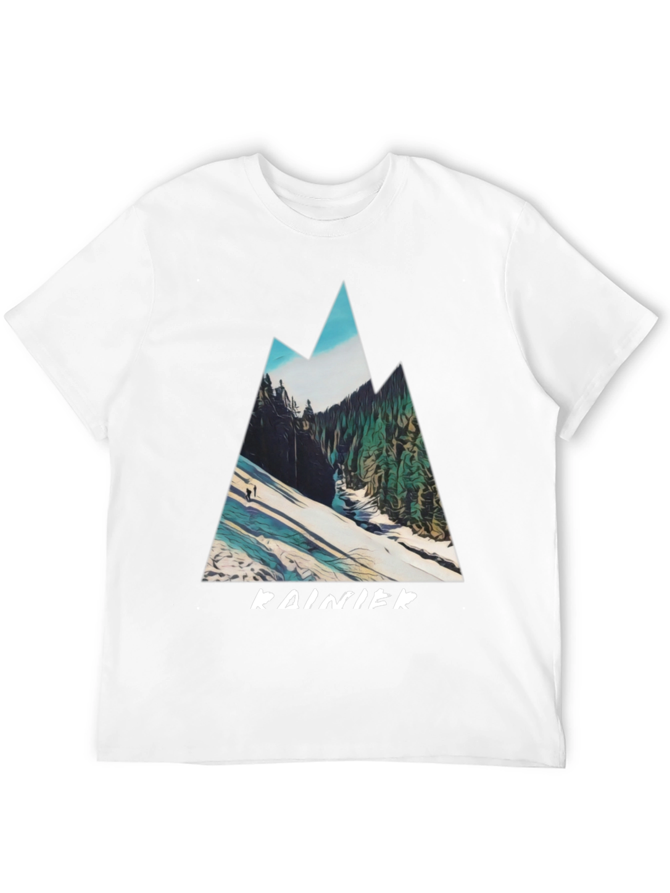 Rainier Mountain Graphic Tee - Black