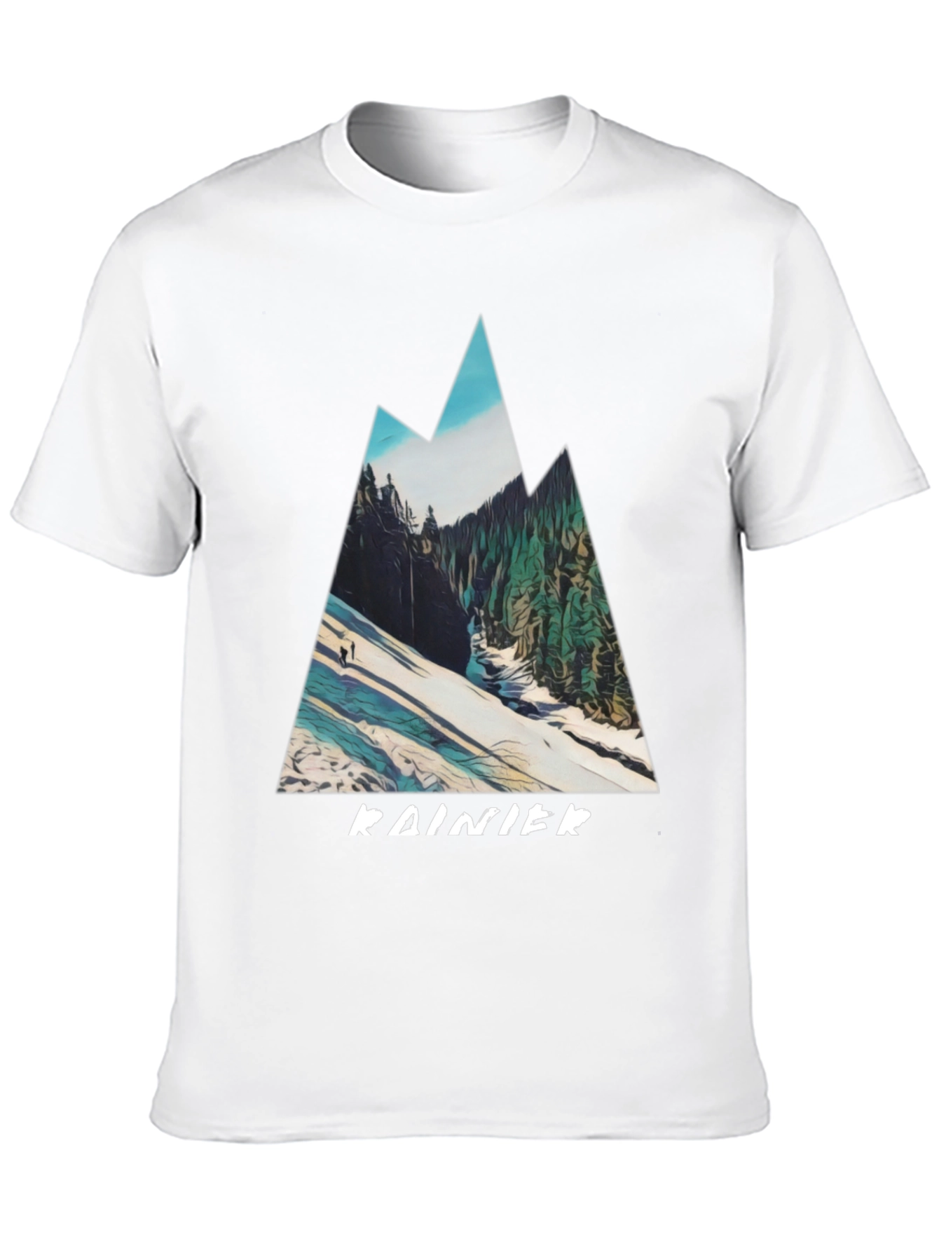 Rainier Mountain Graphic Tee - Black