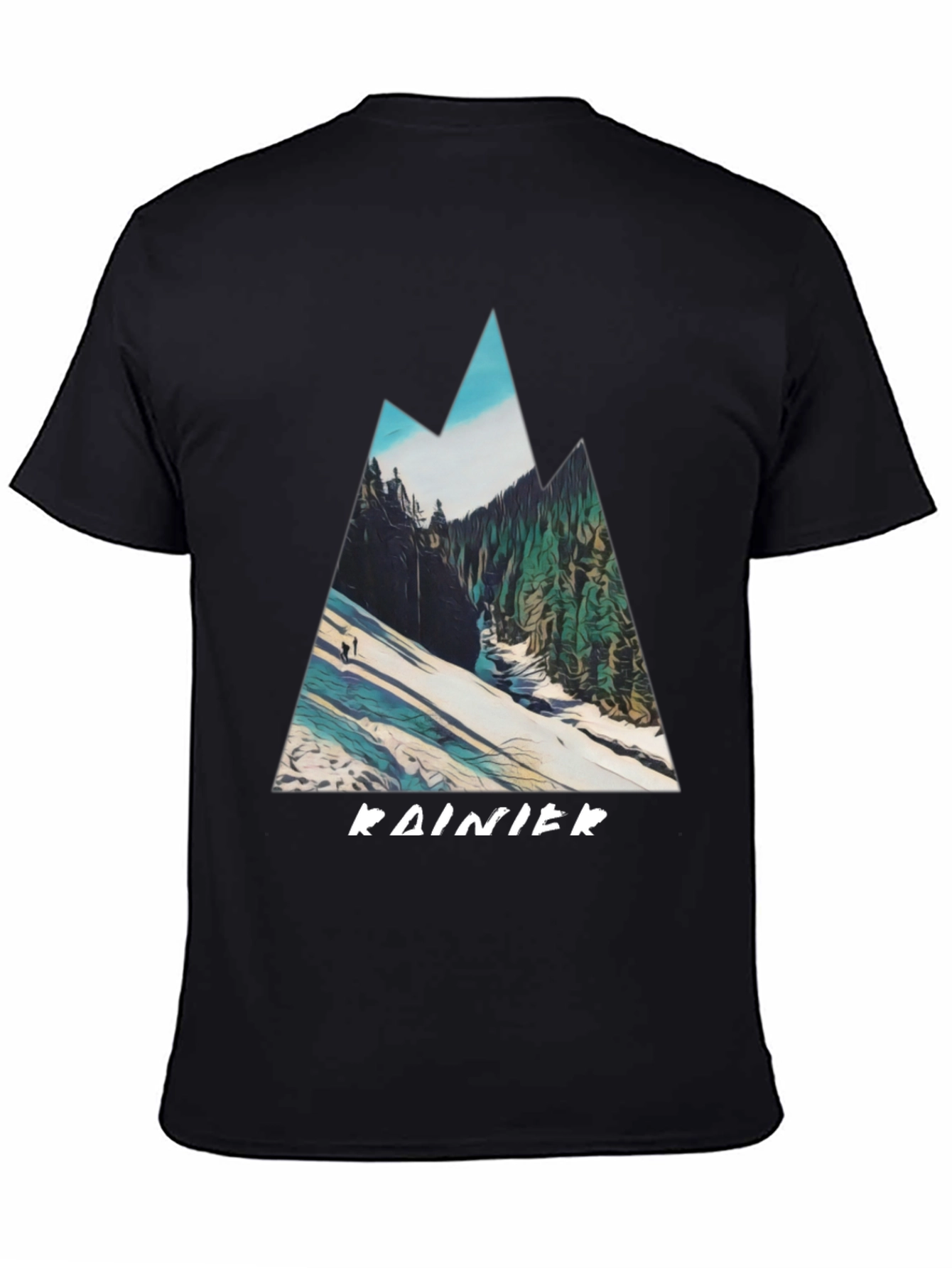 Rainier Mountain Graphic Tee - Black