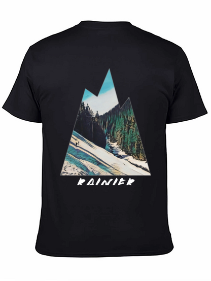 Rainier Mountain Graphic Tee - Black
