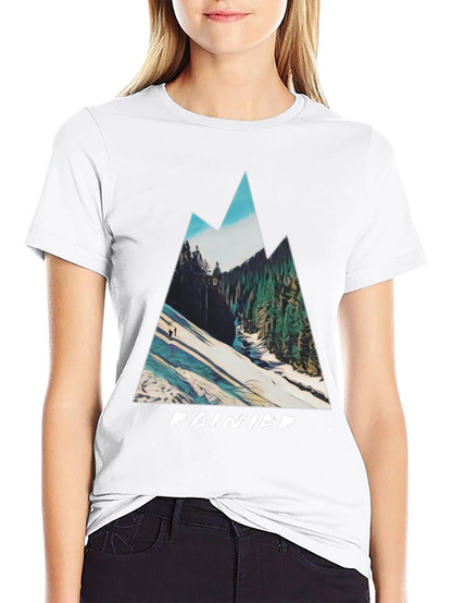 Rainier Mountain Graphic Tee - Black