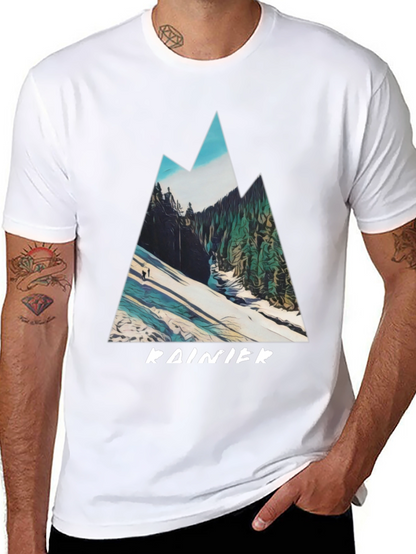 Rainier Mountain Graphic Tee - Black
