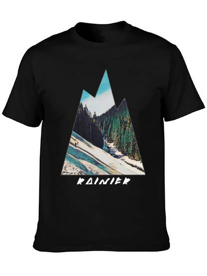 Rainier Mountain Graphic Tee - Black