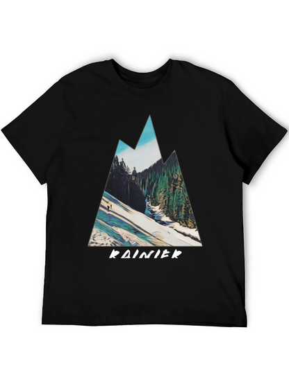 Rainier Mountain Graphic Tee - Black