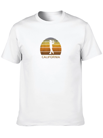 California Golfer Sunset Black T-Shirt
