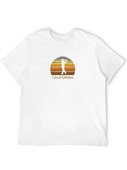 California Golfer Sunset Black T-Shirt