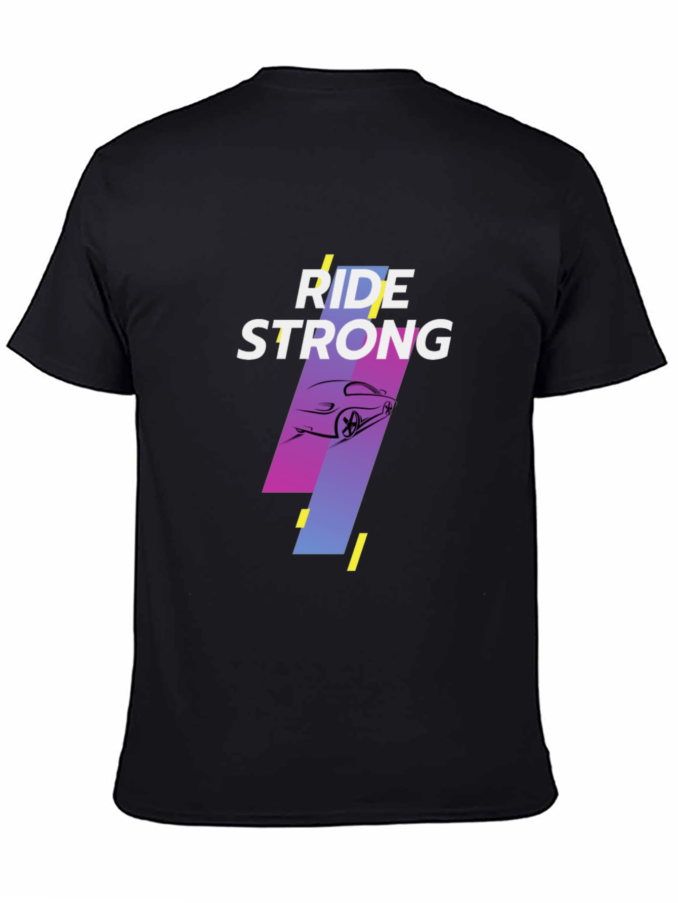 Ride Strong Graphic Tee - Black Cotton T-Shirt