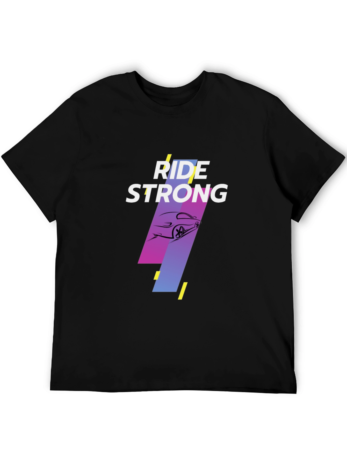 Ride Strong Graphic Tee - Black Cotton T-Shirt