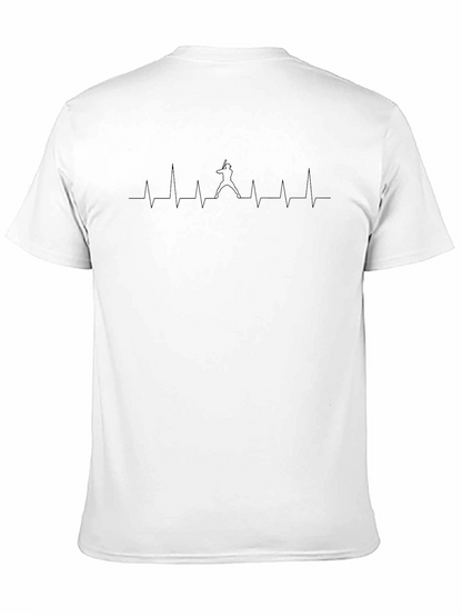 Baseball Heartbeat T-Shirt - Black