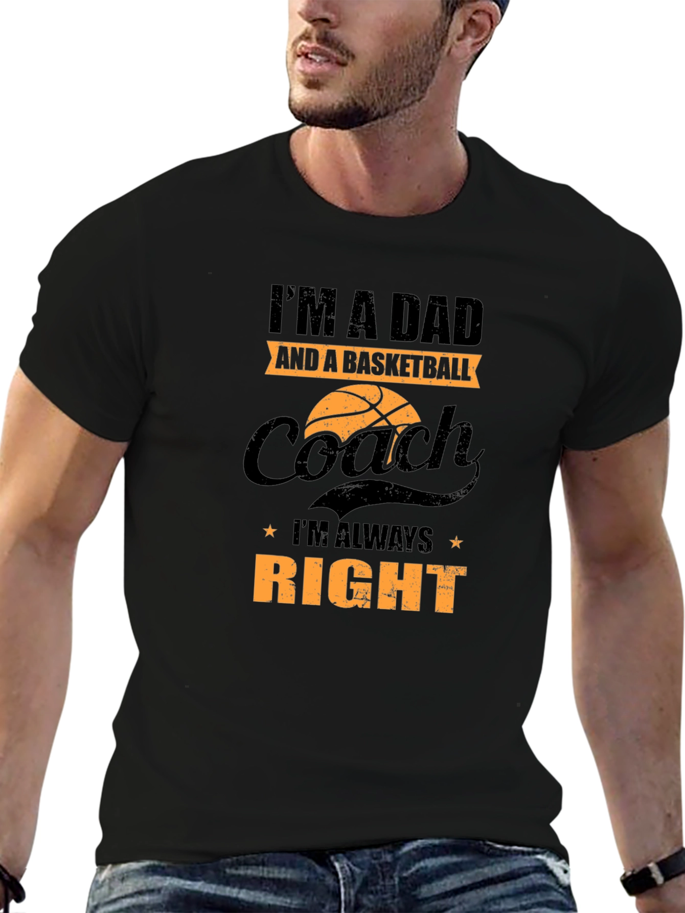 Dad Basketball Coach T-Shirt - Always Right