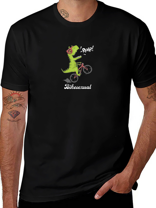 Bikesexual T-Shirt - Dinosaur On Bike