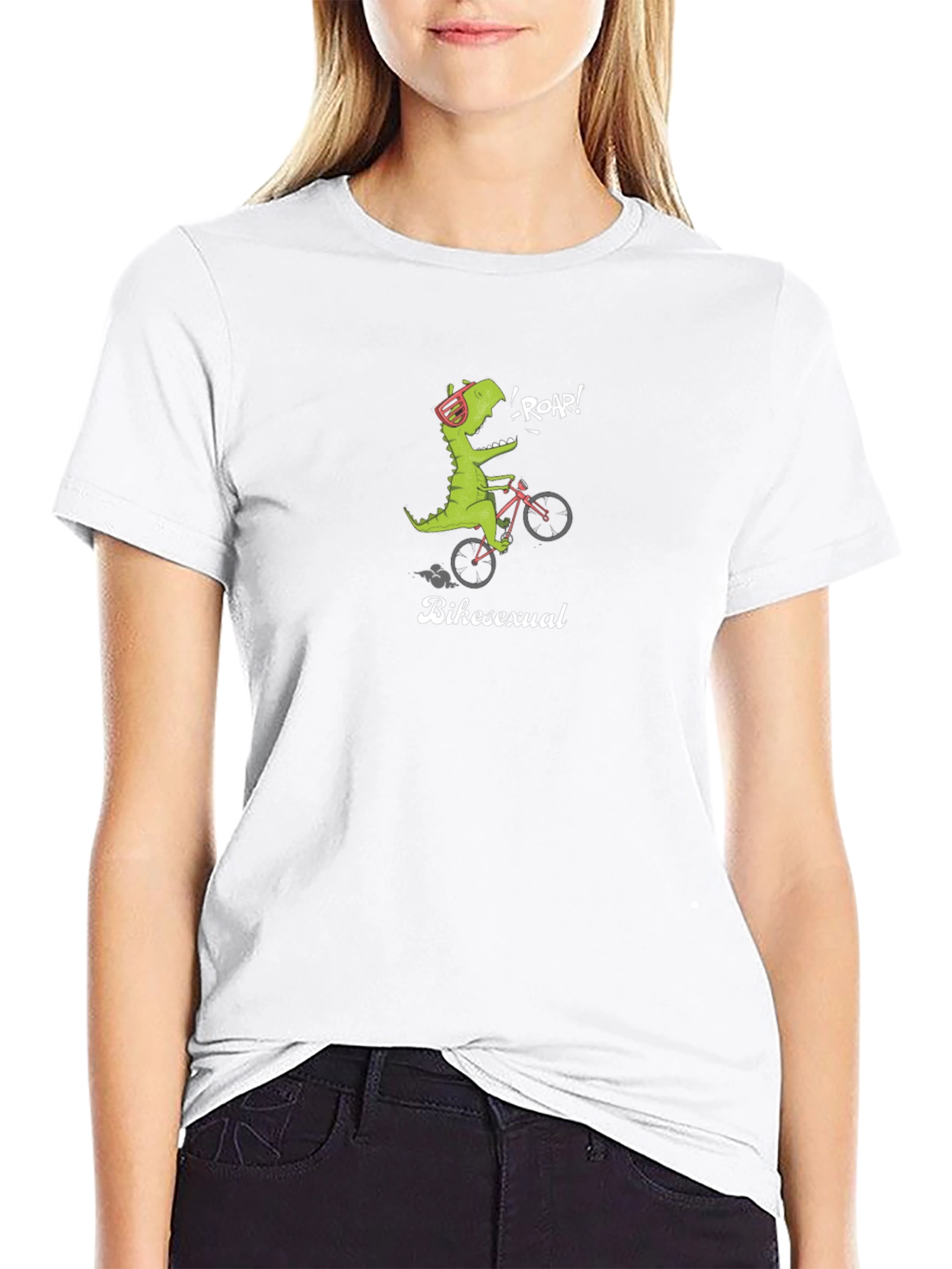 Bikesexual T-Shirt - Dinosaur On Bike
