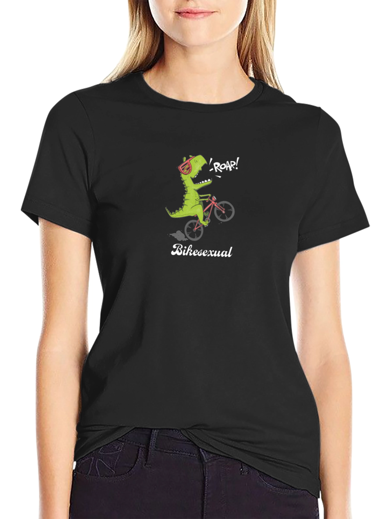 Bikesexual T-Shirt - Dinosaur On Bike