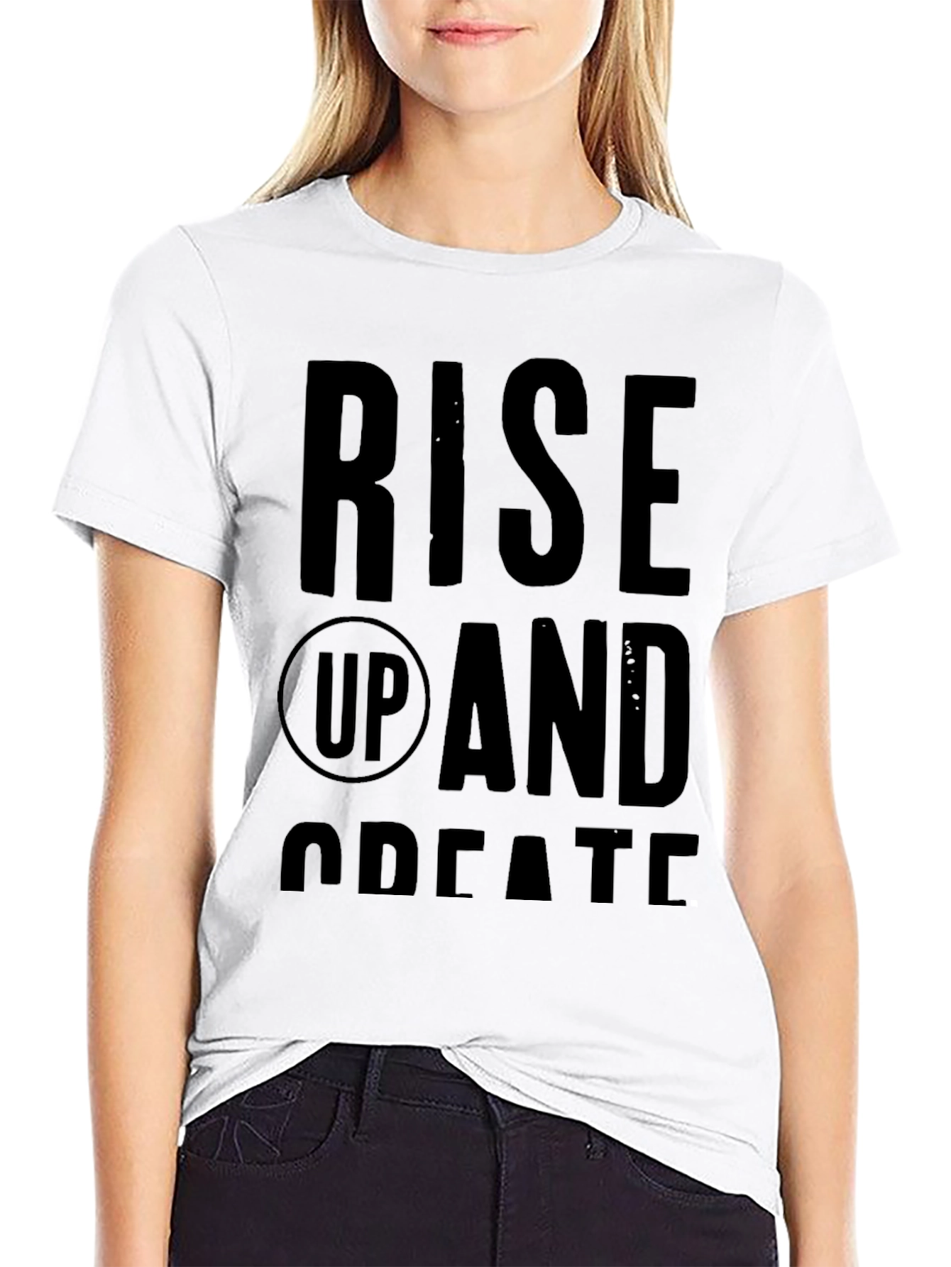 Rise Up and Create Graphic Tee - Black