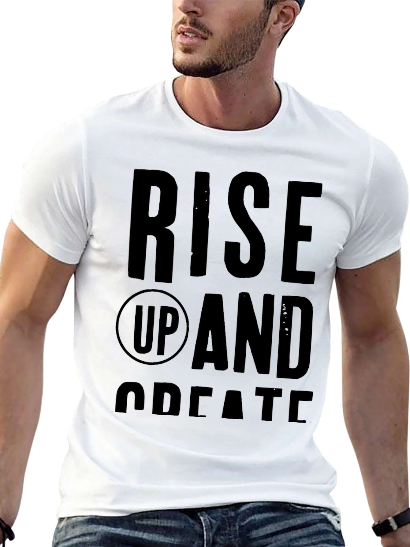 Rise Up and Create Graphic Tee - Black