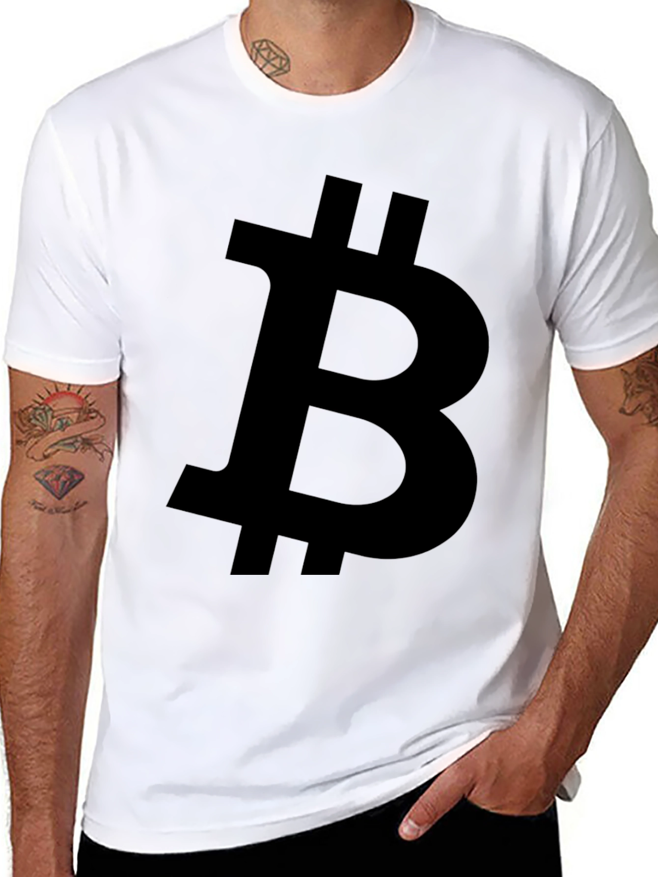 Bitcoin Logo Black T-Shirt - Crypto Currency