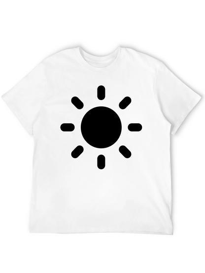 Mens Black Graphic Tee - Sun Design