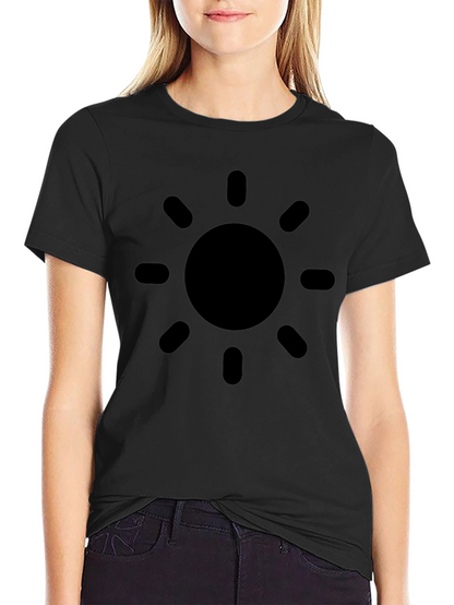 Mens Black Graphic Tee - Sun Design