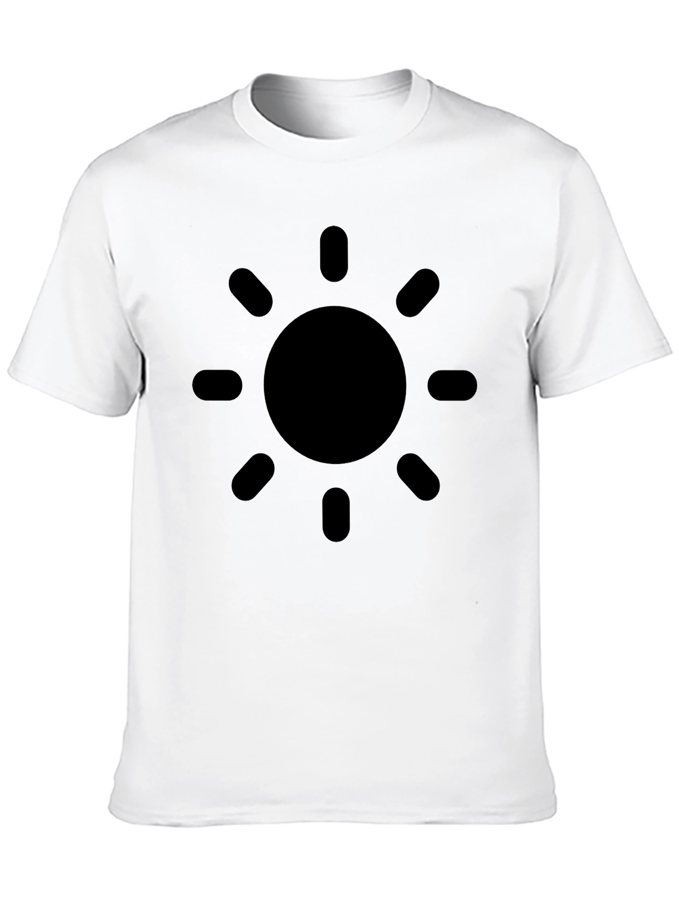 Mens Black Graphic Tee - Sun Design