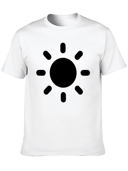 Mens Black Graphic Tee - Sun Design