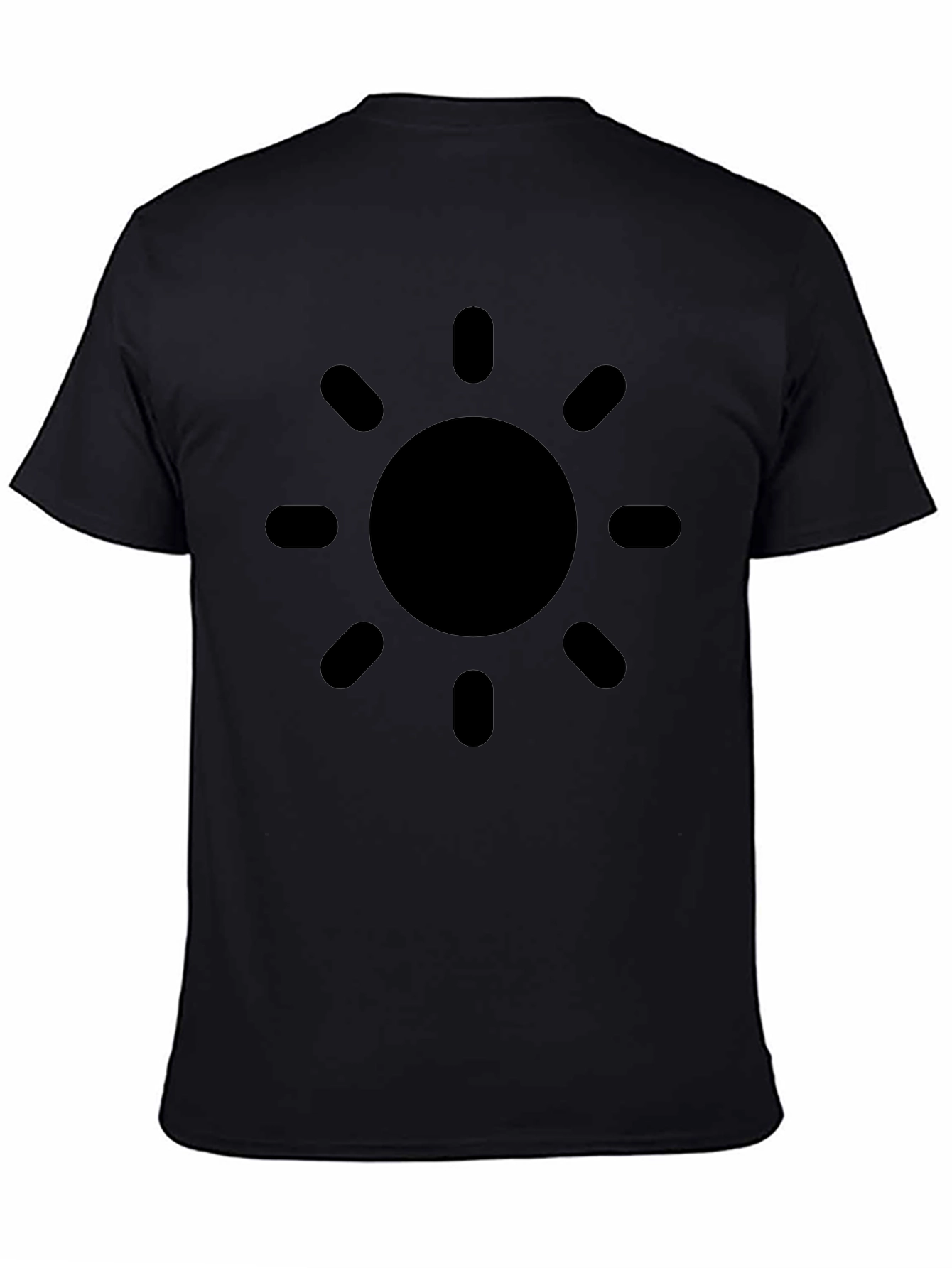Mens Black Graphic Tee - Sun Design