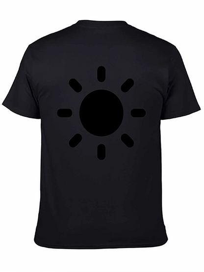 Mens Black Graphic Tee - Sun Design