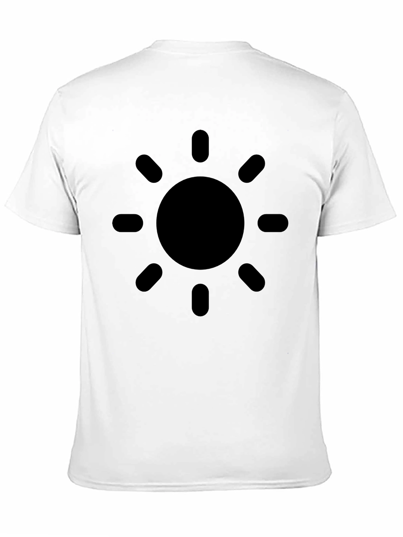 Mens Black Graphic Tee - Sun Design