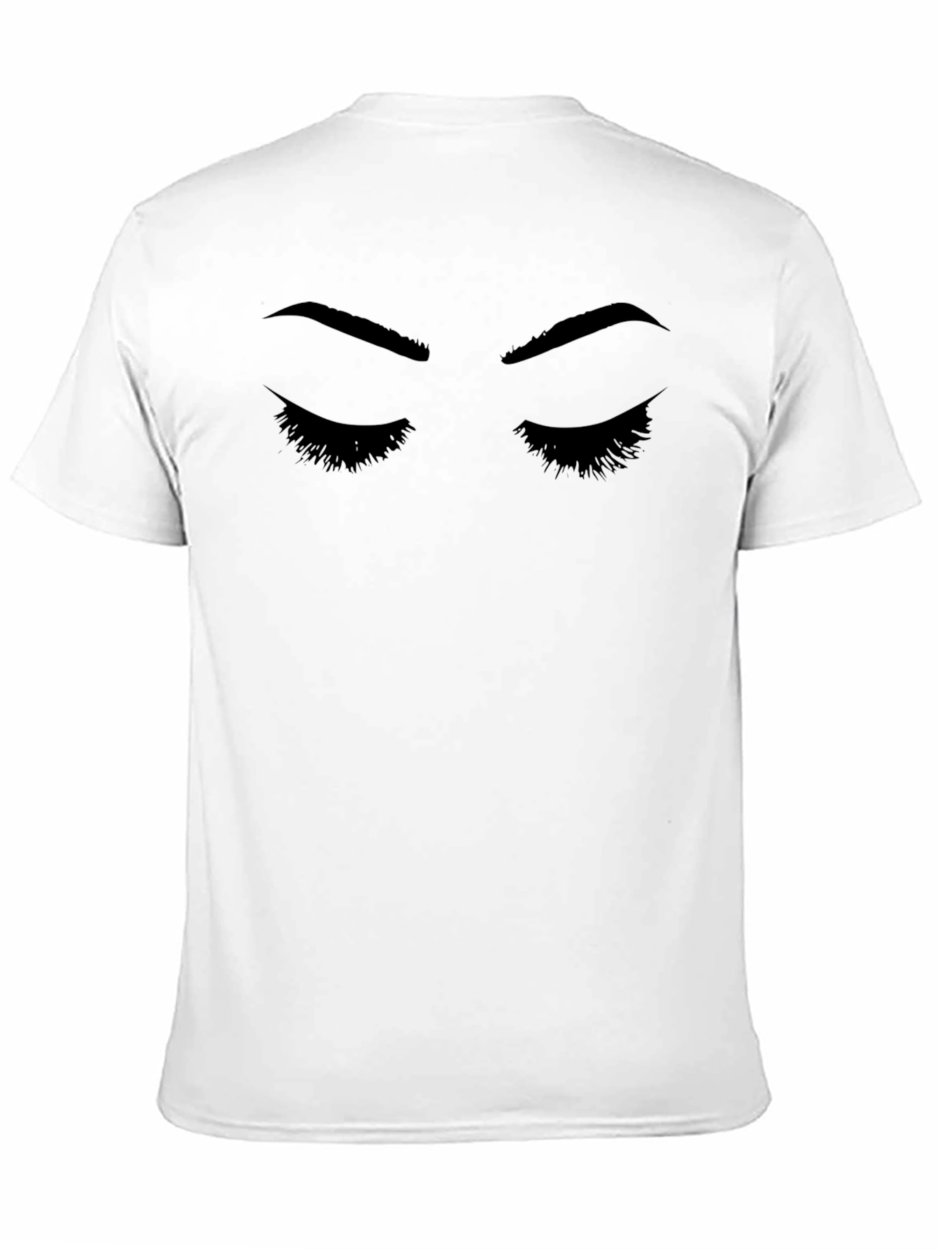 Eyelashes Graphic Print Black T-Shirt