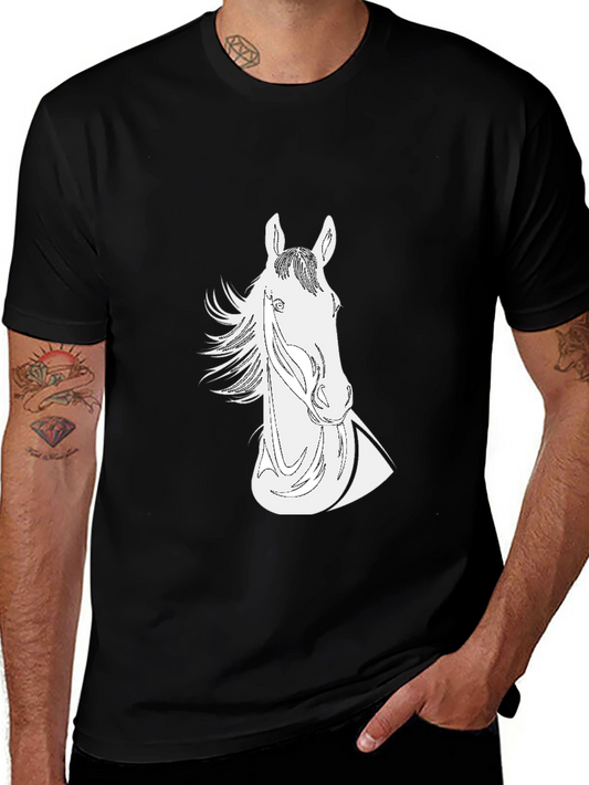 Black Horse Graphic Tee - Stylish and Unique!