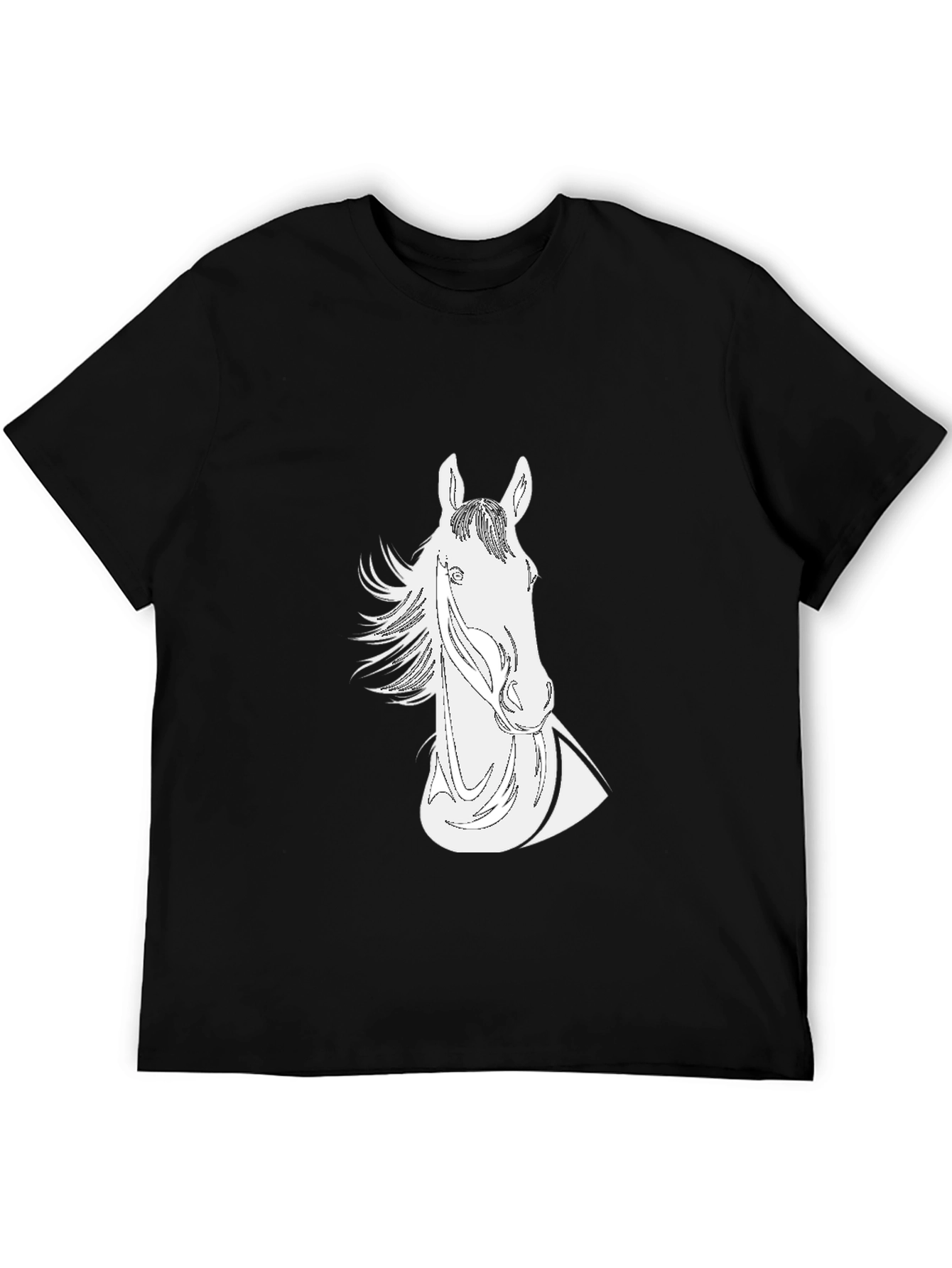 Black Horse Graphic Tee - Stylish and Unique!