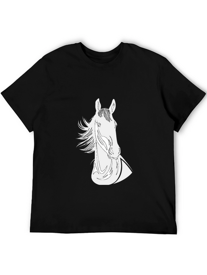 Black Horse Graphic Tee - Stylish and Unique!