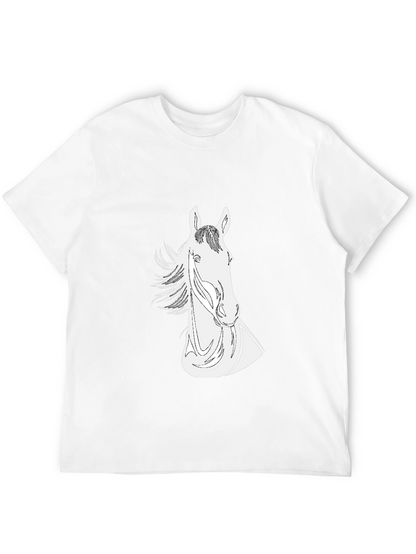 Black Horse Graphic Tee - Stylish and Unique!