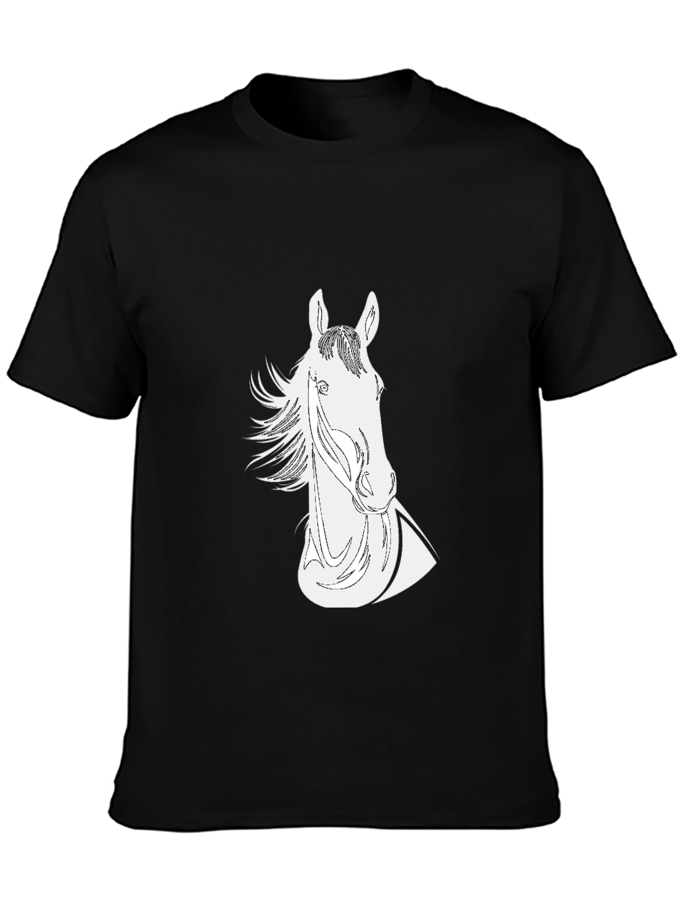Black Horse Graphic Tee - Stylish and Unique!