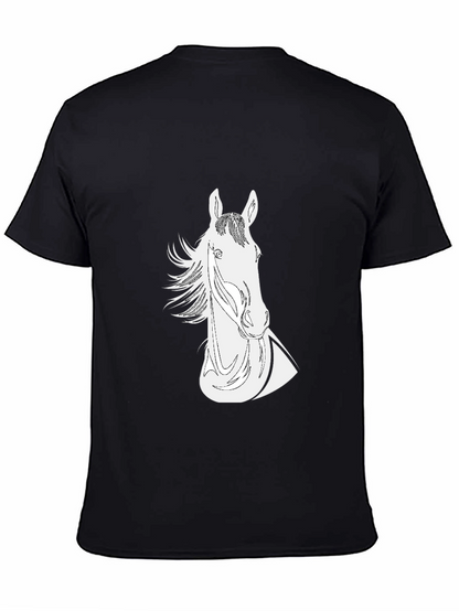Black Horse Graphic Tee - Stylish and Unique!