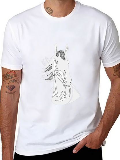 Black Horse Graphic Tee - Stylish and Unique!