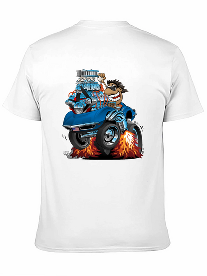 Cartoon Car T-Shirt - Quirky Graphic Tee