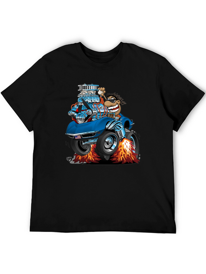 Cartoon Car T-Shirt - Quirky Graphic Tee