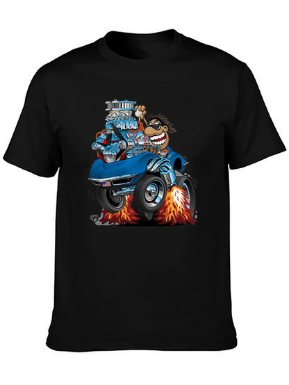 Cartoon Car T-Shirt - Quirky Graphic Tee