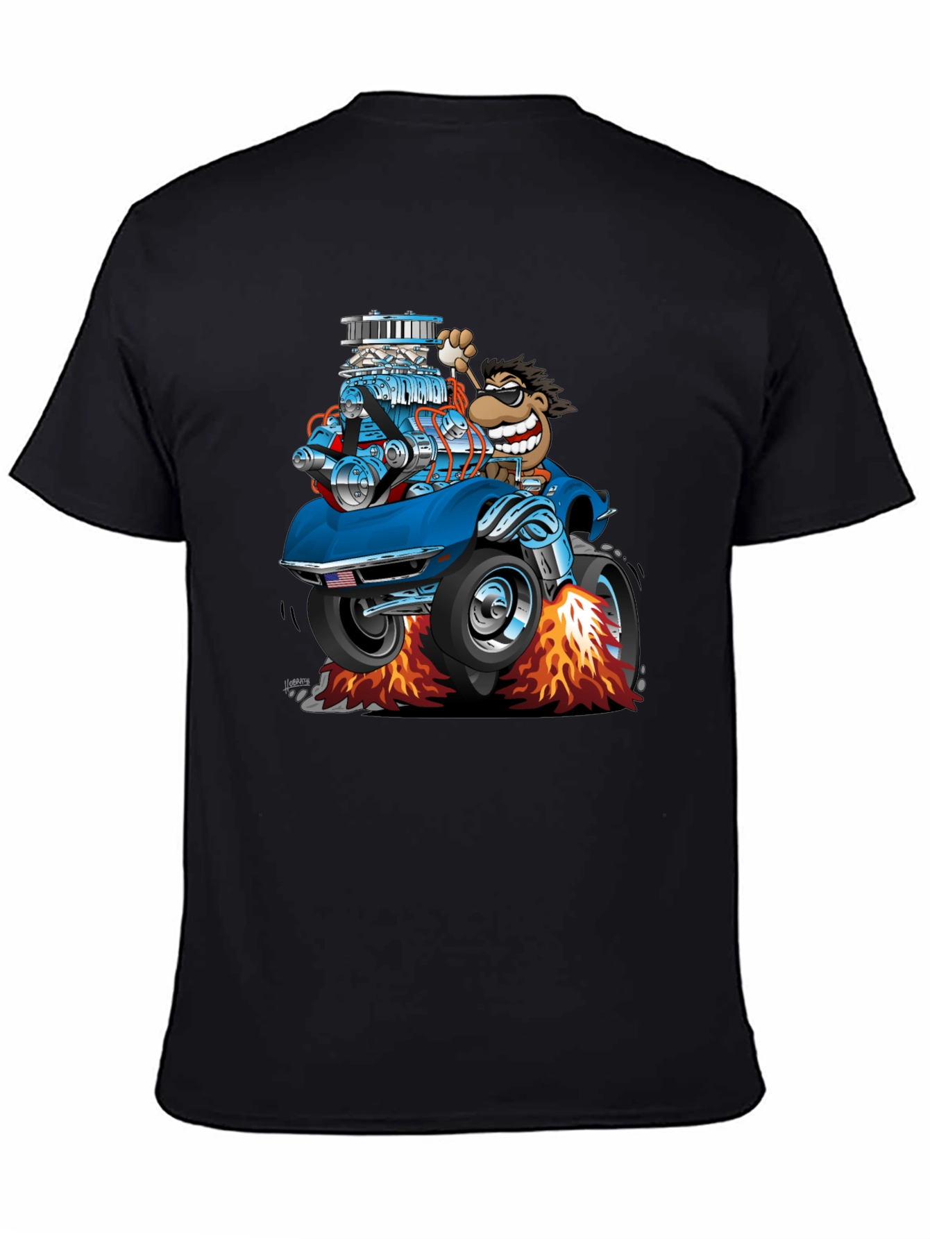 Cartoon Car T-Shirt - Quirky Graphic Tee