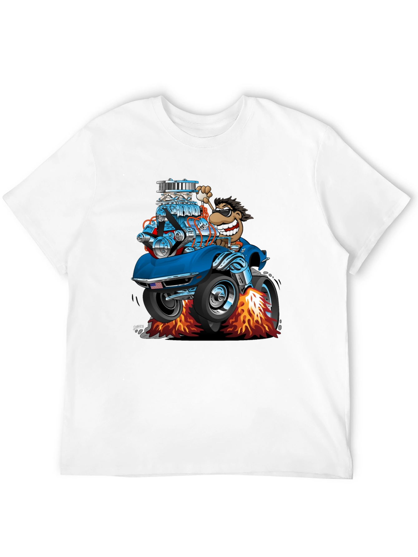 Cartoon Car T-Shirt - Quirky Graphic Tee