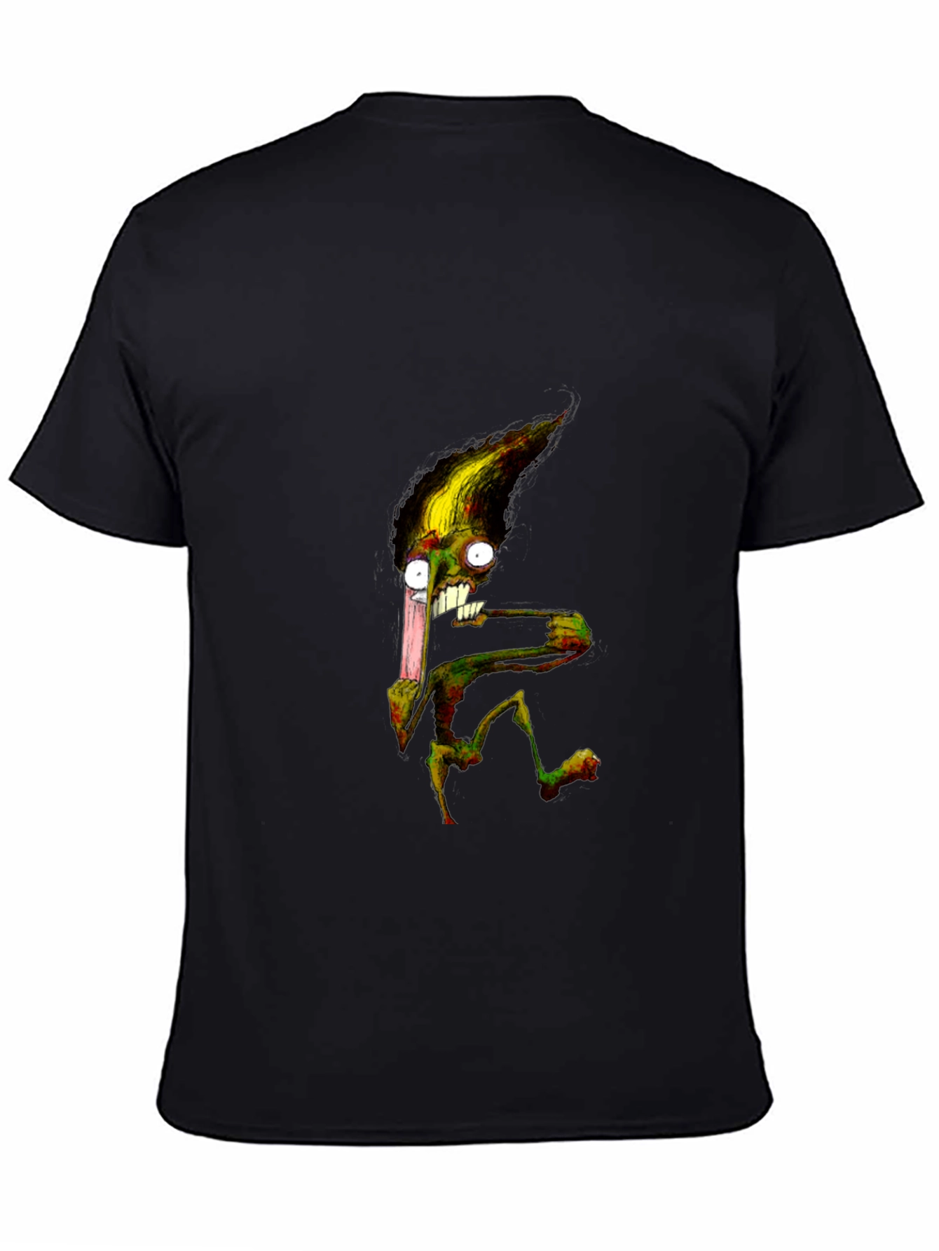 Monster Graphic T-Shirt - Black Crew Neck