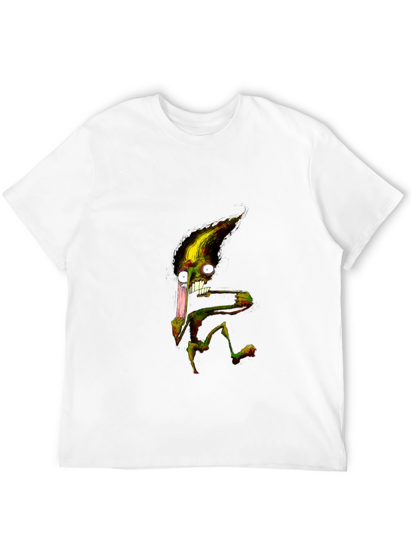 Monster Graphic T-Shirt - Black Crew Neck