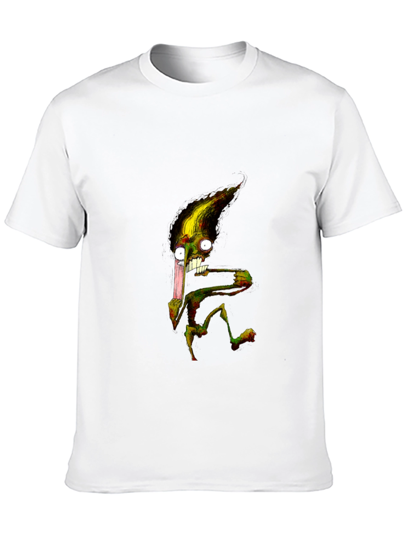 Monster Graphic T-Shirt - Black Crew Neck