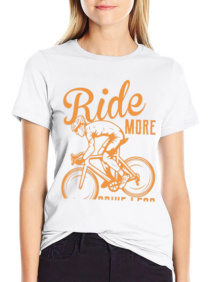 Ride More Drive Less Black Graphic Tee