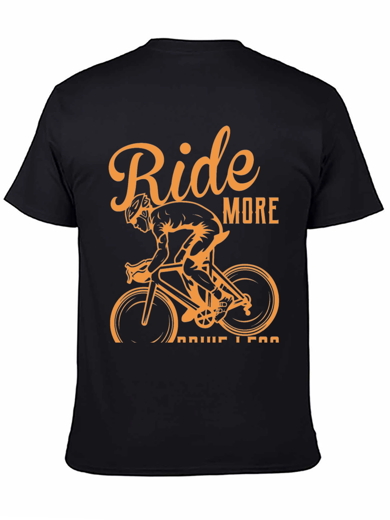 Ride More Drive Less Black Graphic Tee